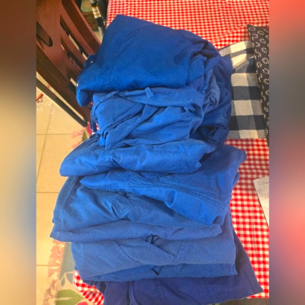 LOT pf royal blue scrubs large / XL